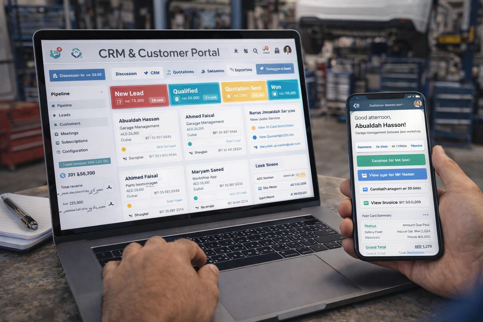Garage CRM Software Dubai – Customer and Lead Management