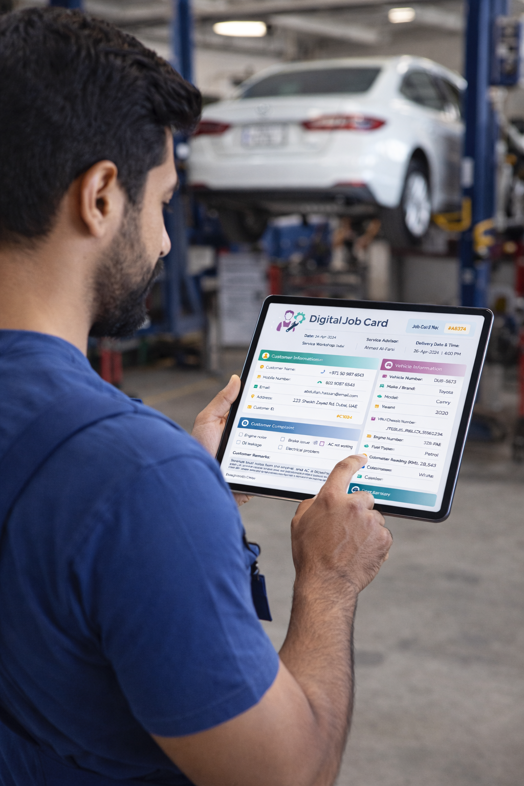 Digital Job Card Management – Auto Workshop Software UAE