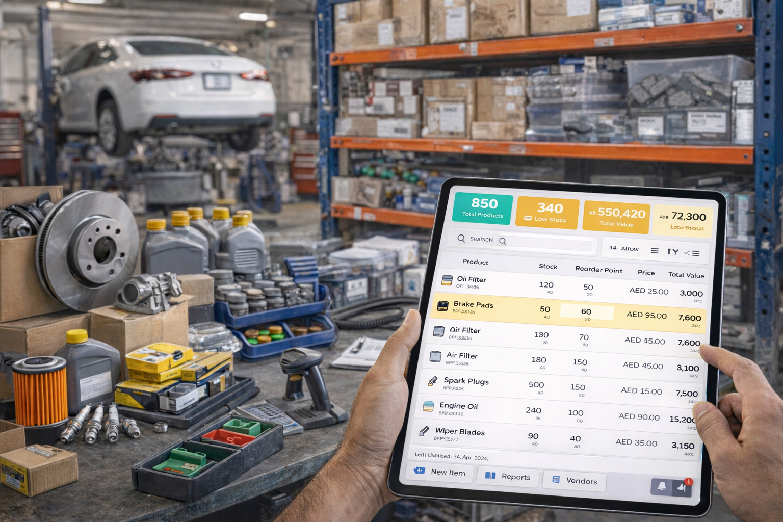 Garage Inventory Management Software UAE – Parts and Stock Tracking